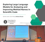 Exploring Large Language Models for Analyzing and Improving Method Names in Scientific Code